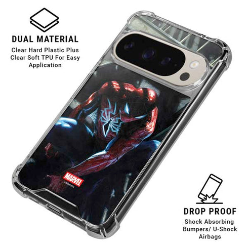 Marvel Spiderman New Suit Spiderman Google Pixel 9/9 Pro Clear Case
